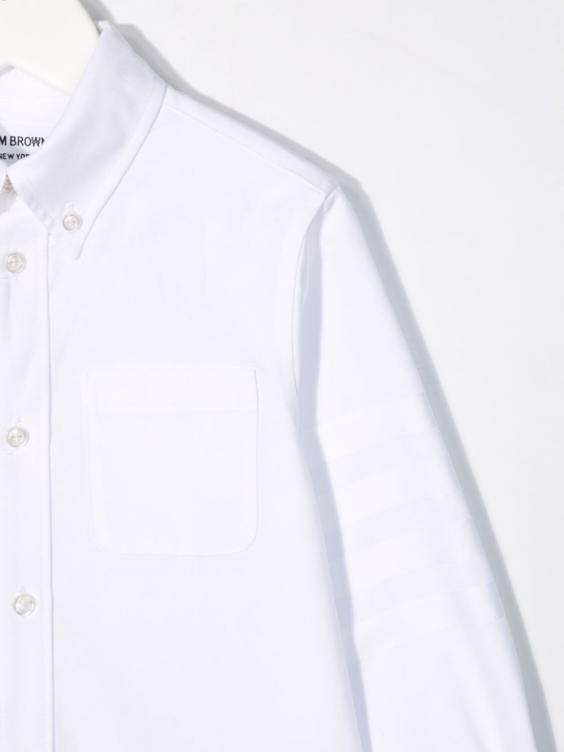 Thom Browne рубашка с логотипом, белый — фото 3