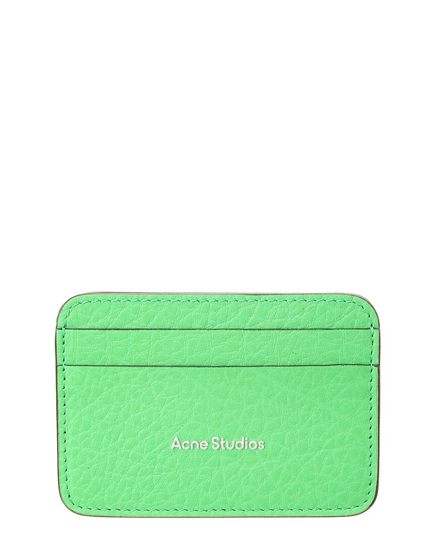 

Кожаный держатель для карт Acne Studios, зеленый