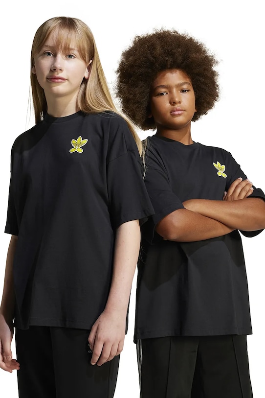 

Детская хлопковая футболка Adidas Originals, черный