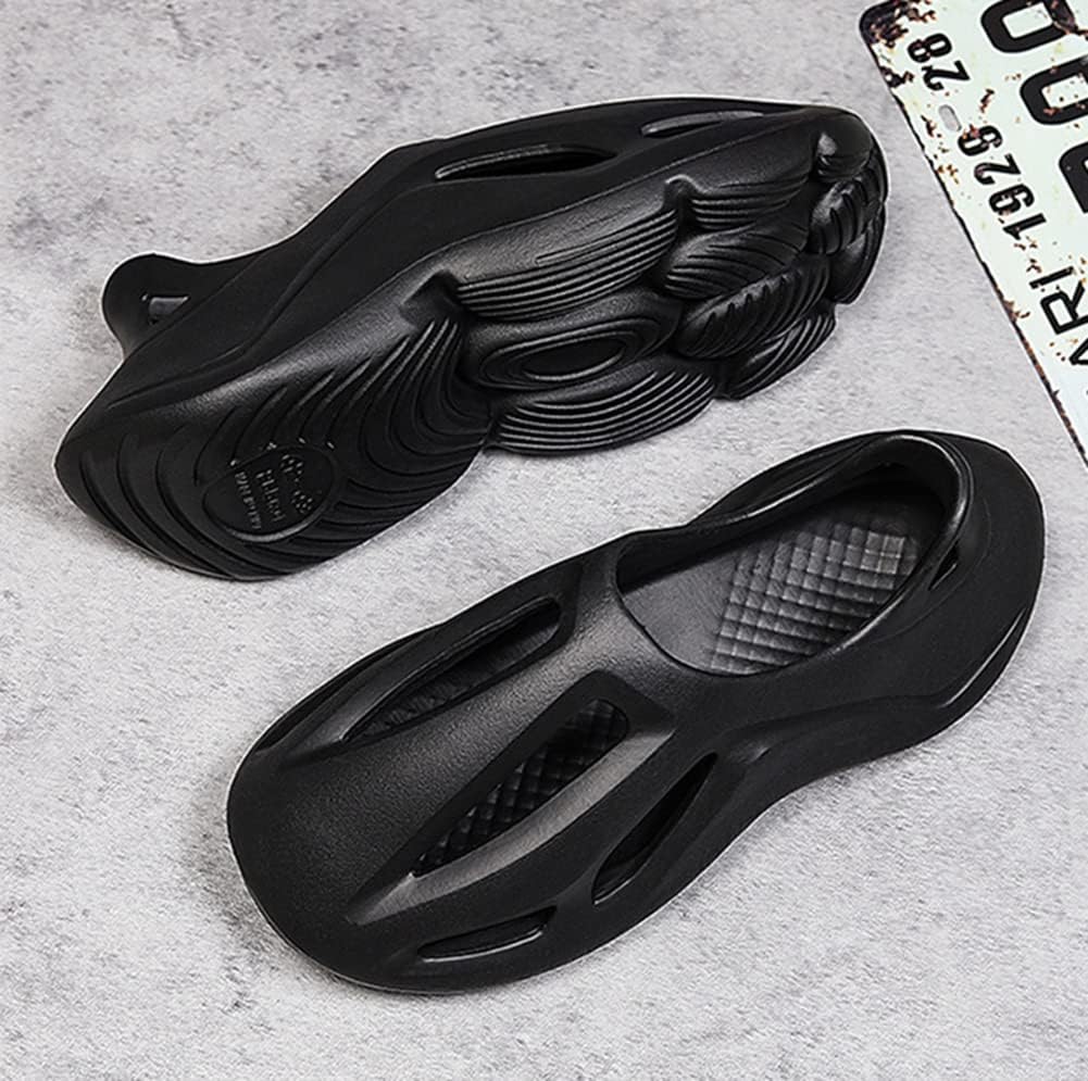 Кроссовки vioxthak Foam Runner, слайдеры Cloud, шлепанцы-подушки, спортивная обувь, нескользящая, легкая, для ходьбы, модная, для улицы и дома, летние пляжные сандалии для женщин и мужчин, черный — фото 3