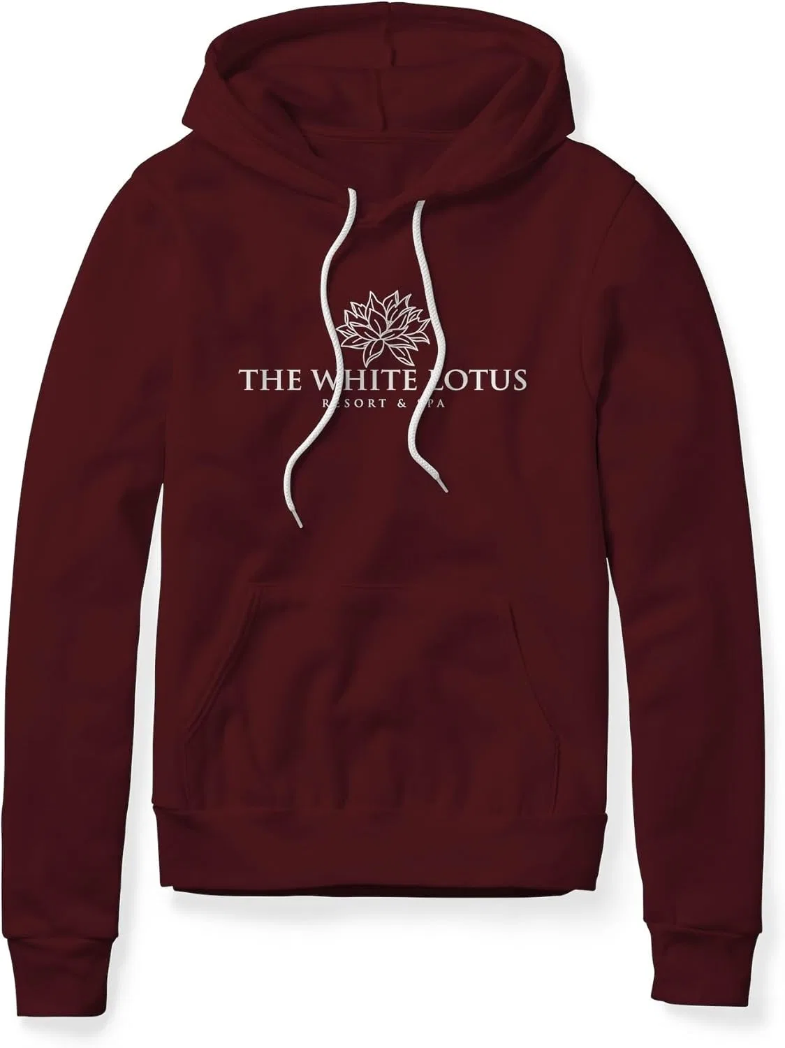 Худи на молнии, хлопок/полиэстер, White Lotus, бордовый