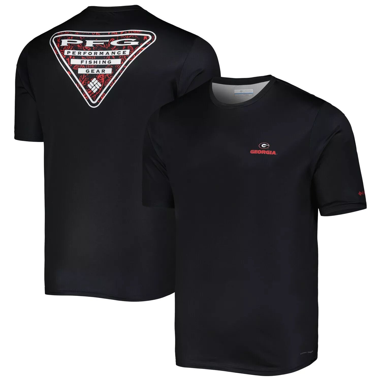 

Мужская футболка Columbia Black Georgia Bulldogs Terminal Tackle Omni-Shade