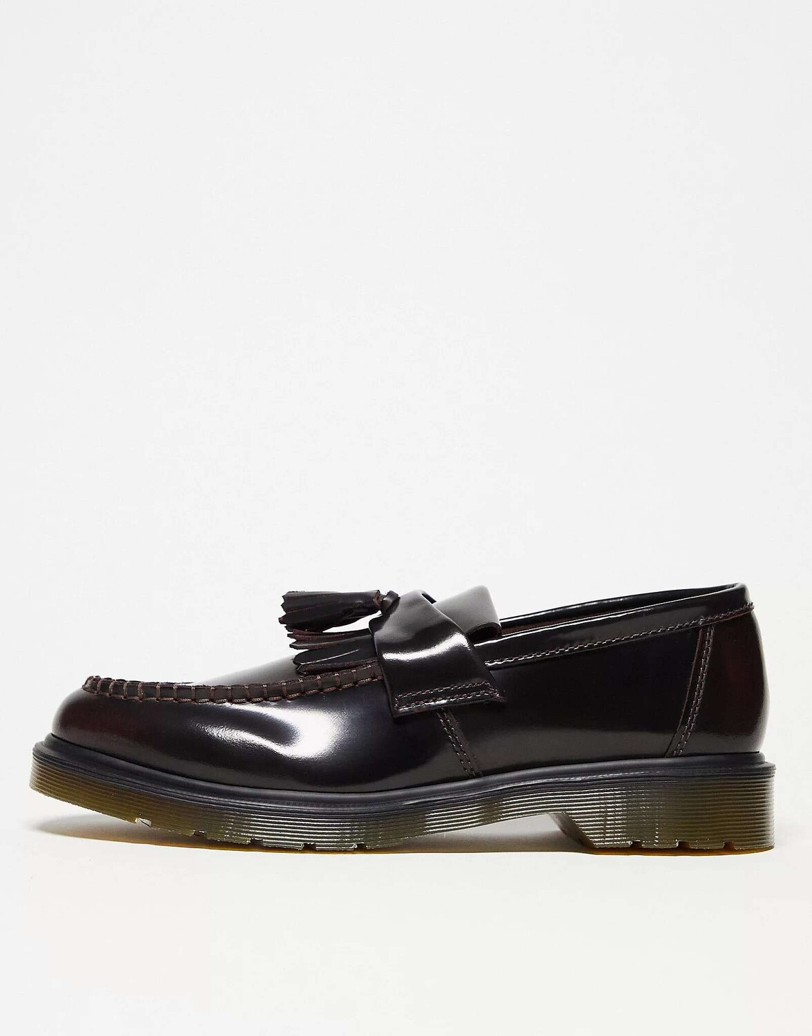 Лоферы с кисточками Dr Martens Adrian из вишнево-красной кожи Arcadia