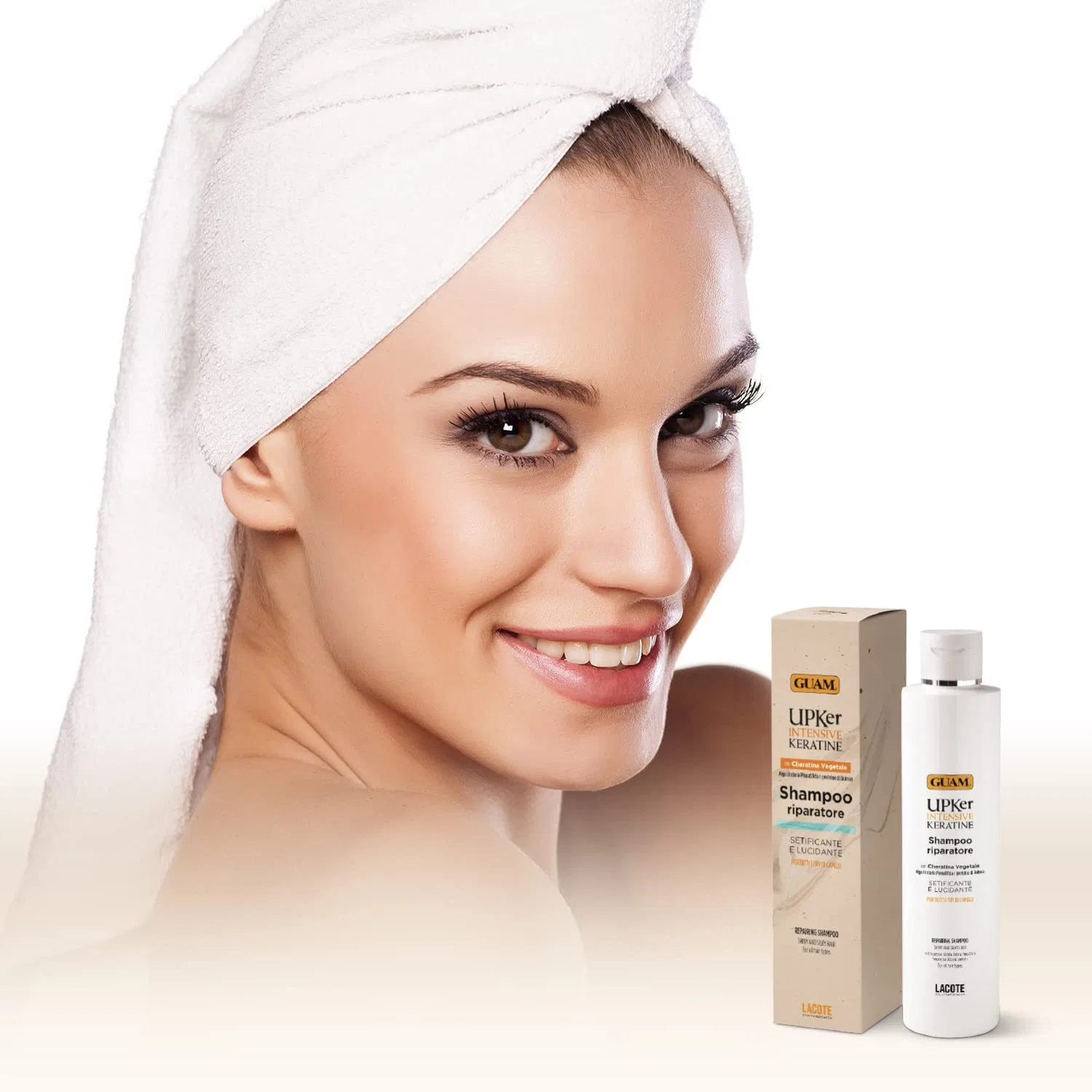 Интенсивный восстанавливающий шампунь UPker Intensive Keratin Repairing от Guam — фото 3
