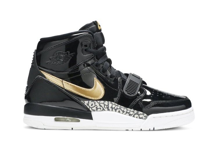 

Кроссовки Air Jordan Jordan Legacy 312 GS 'Black Metallic Gold', черный