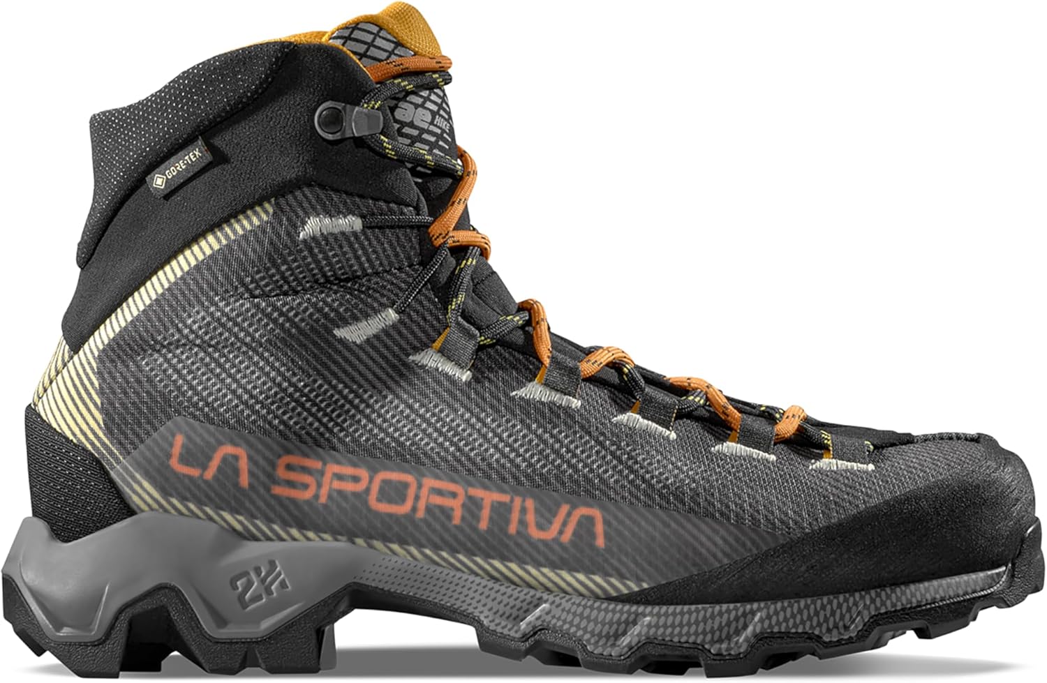 Мужские водонепроницаемые походные ботинки La Sportiva Aequilibrium Hike GTX, Carbon/Papaya — фото 2