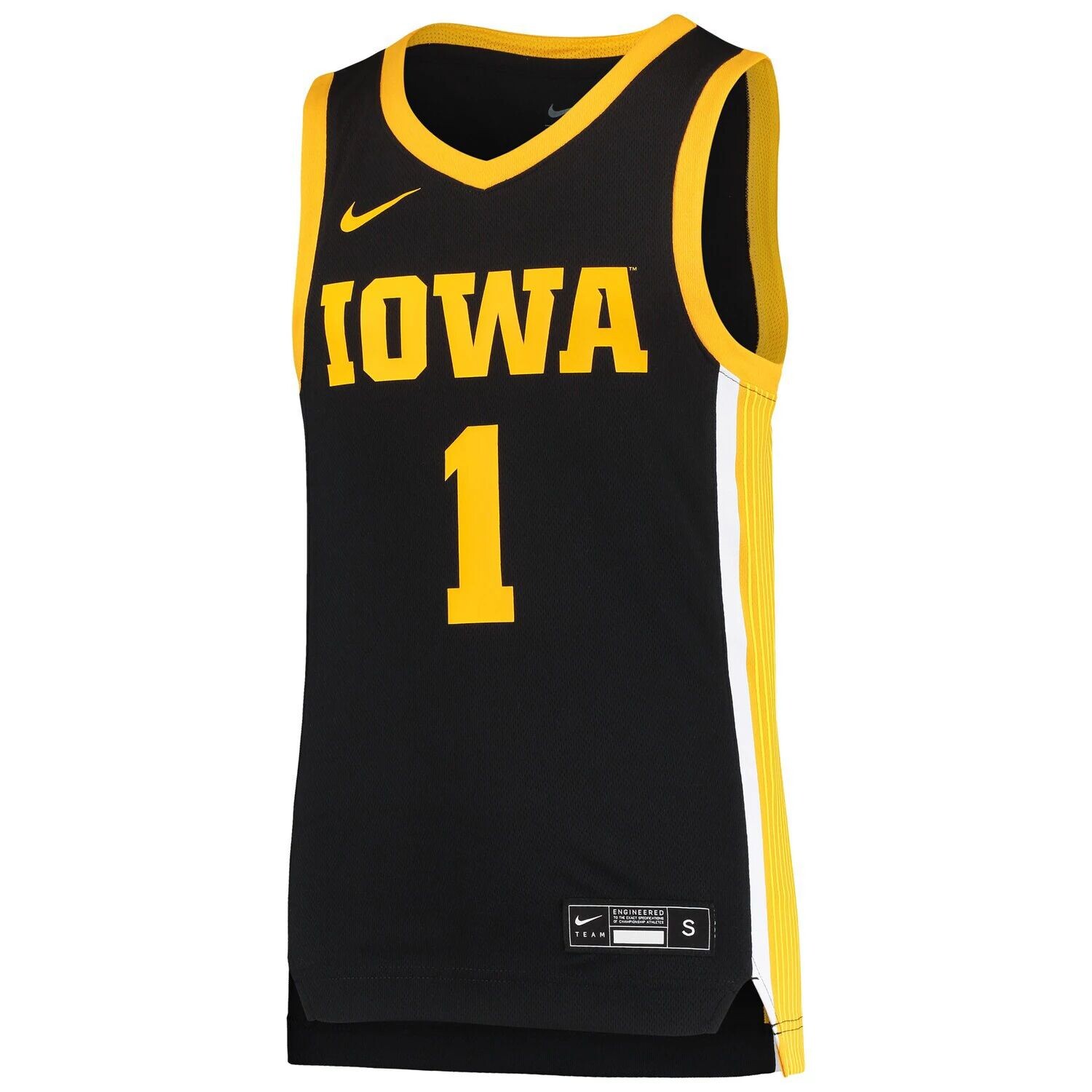 Реплика молодежной баскетбольной майки Nike #1 Black Iowa Hawkeyes Team Nike — фото 2