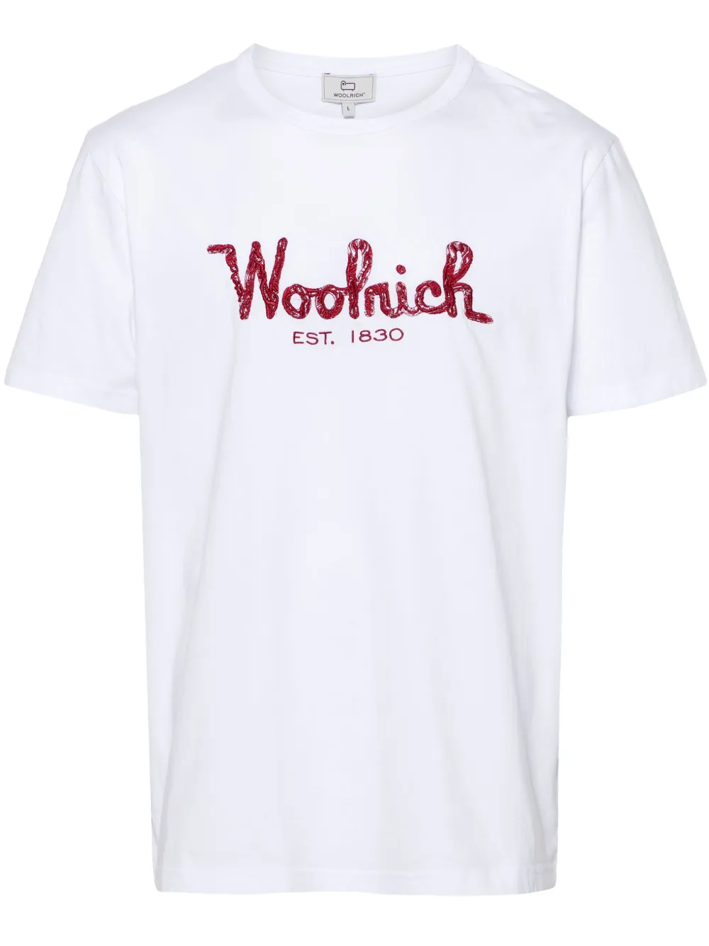 

Футболка с вышитым логотипом WOOLRICH, белый