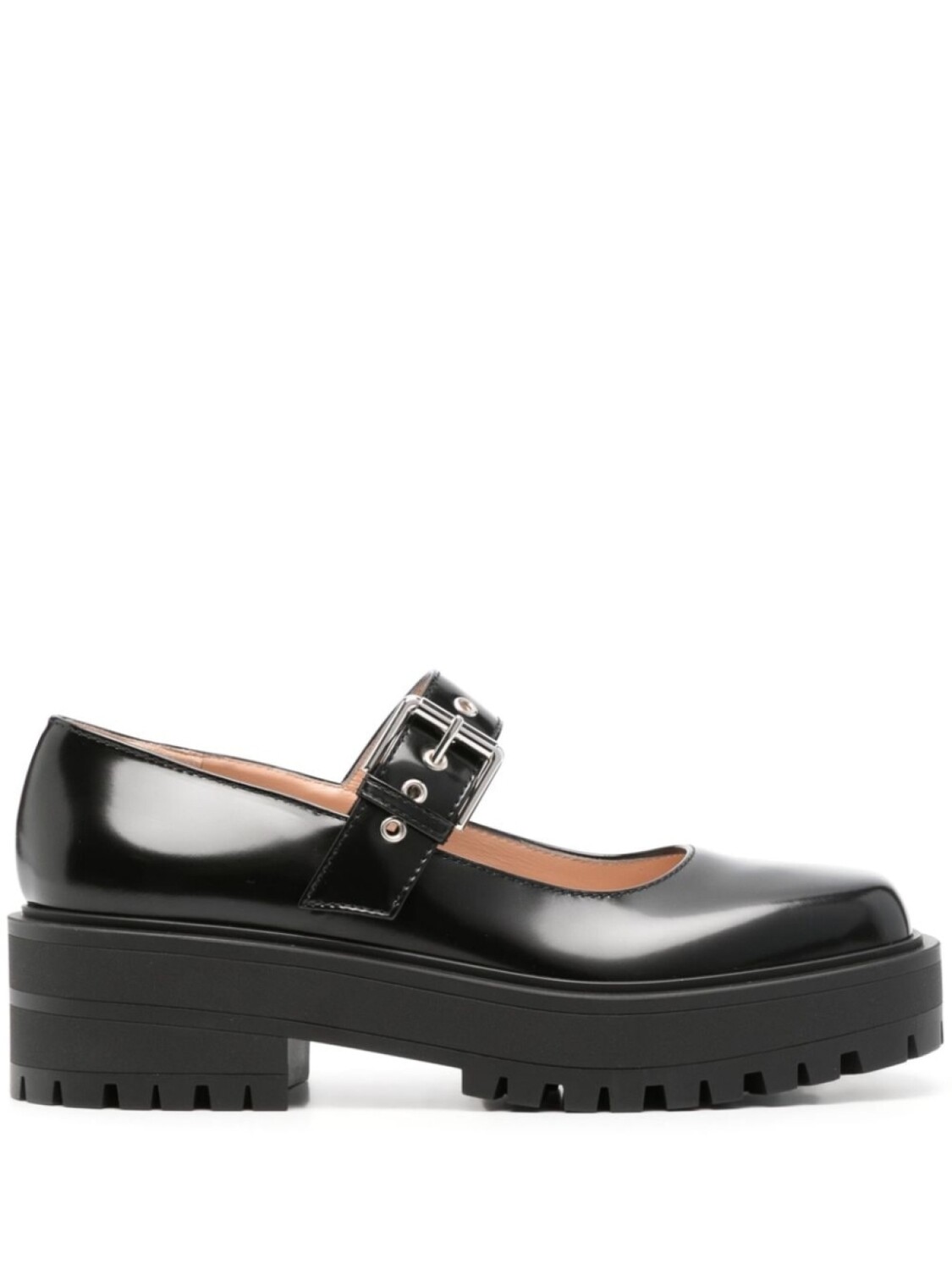 Gianvito Rossi кожаные мокасины с пряжкой, черный