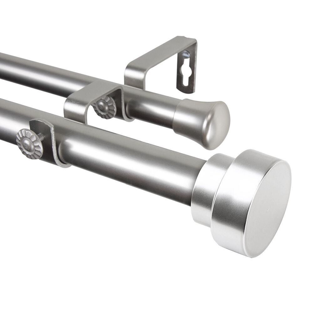 

Карниз для штор на двойное окно Rod Desyne Bonnet, цвет Satin Nickel