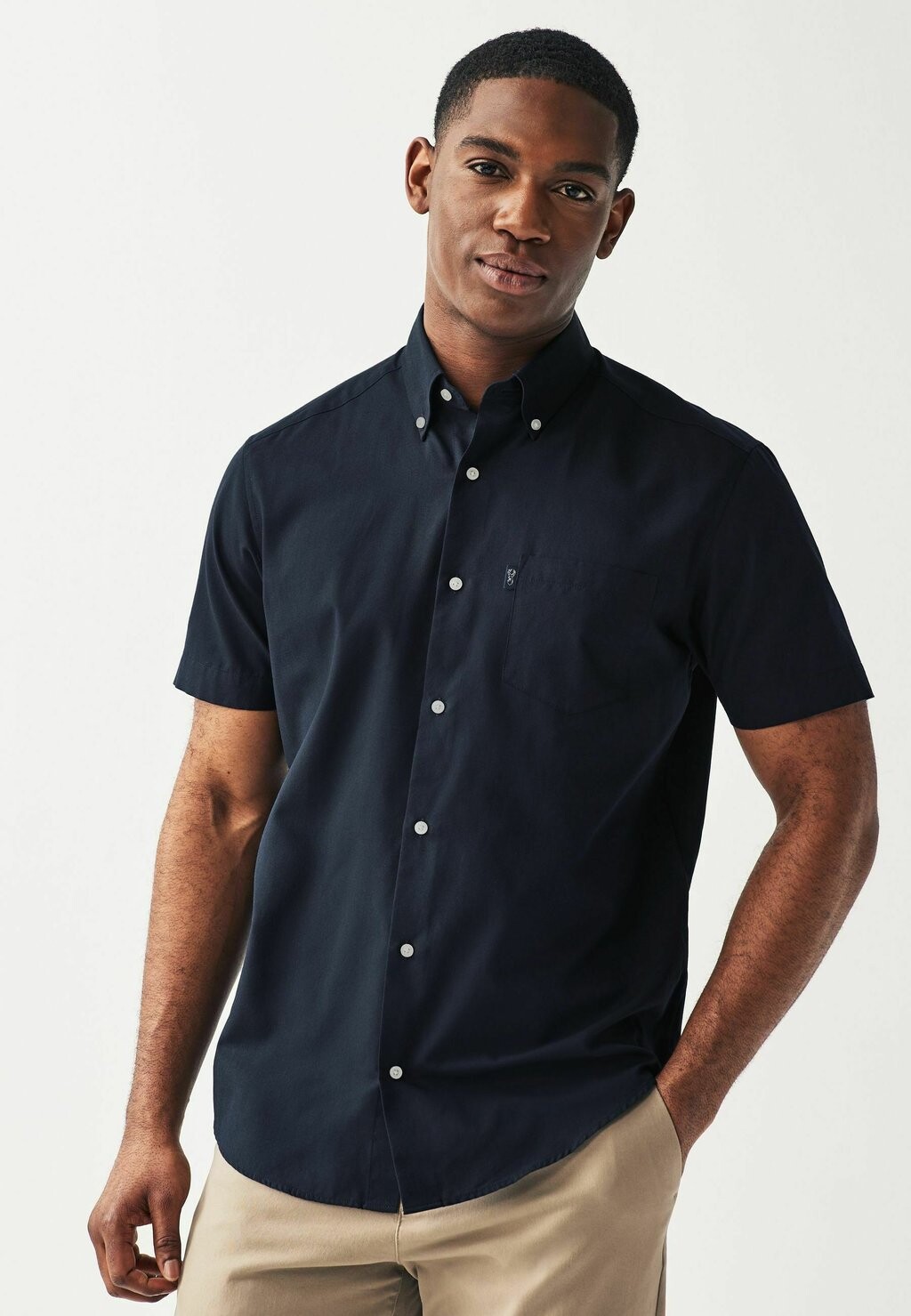 REGULAR FIT Button Down Oxford Short Sleeve Next, Рубашка синий — фото 3