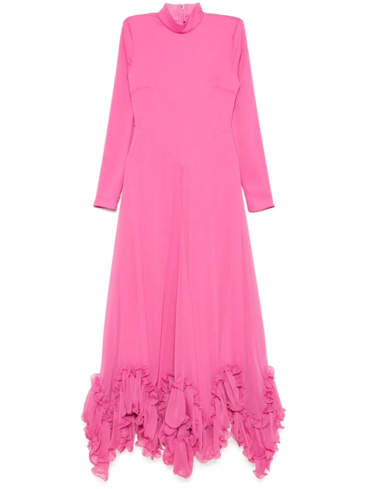 

ROTATE BIRGER CHRISTENSEN шифоновое платье макси с оборками, розовый