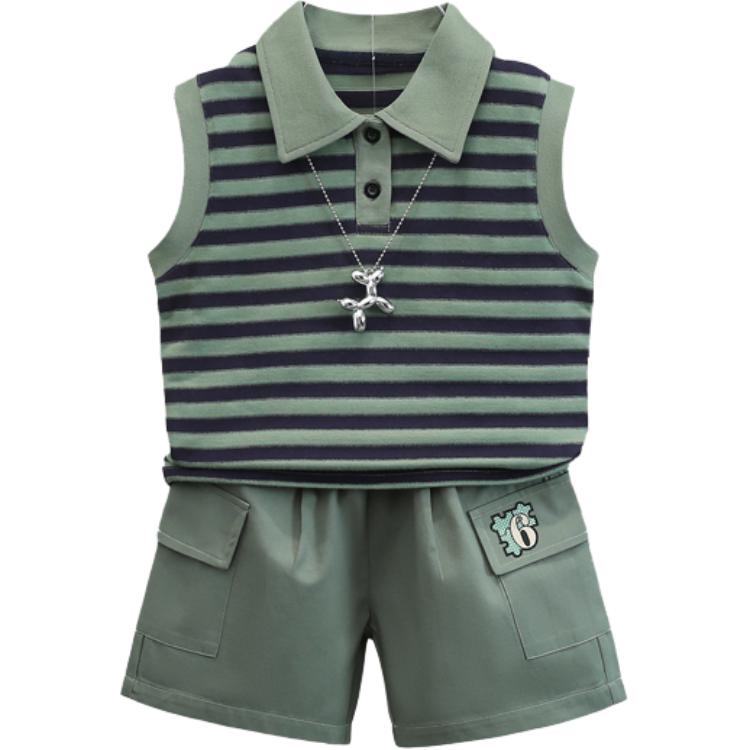 

Детская спортивная одежда с лацканами для дошкольников PROTECTCAMEL, зеленый