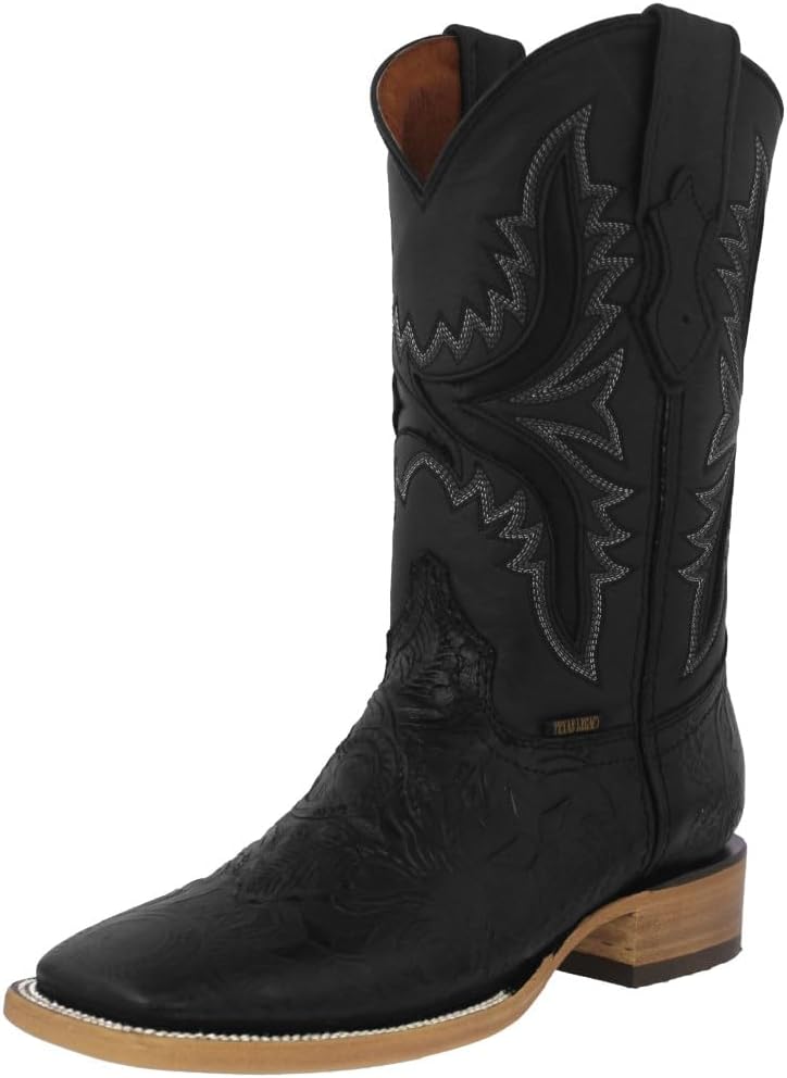 

Мужские черные ковбойские сапоги Texas Legacy с вручную отделанной кожей, звездой рейнджера и квадратным носком