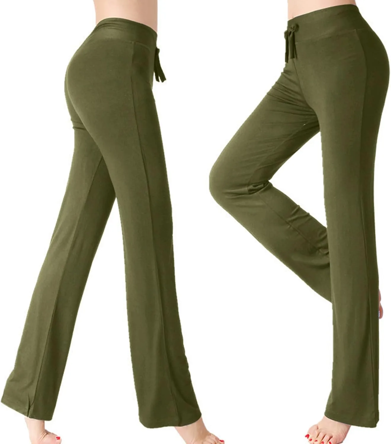 Женские широкие штаны для йоги High Waist с эффектом коррекции фигуры — фото 2