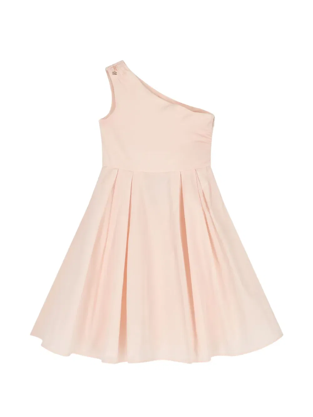 Платье с одним открытым плечом и плиссировкой Elisabetta Franchi Kids, розовый