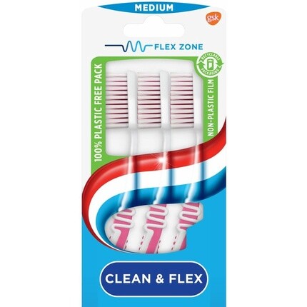 

Зубная щетка Aquafresh — Clean & Flex — средняя — 3 шт.