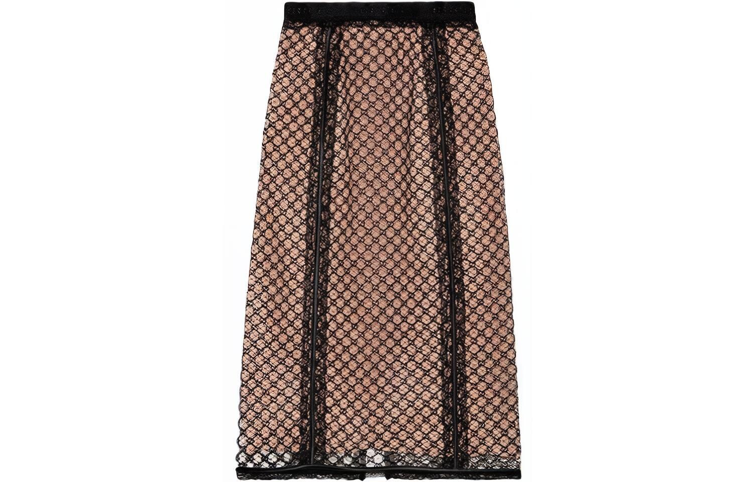 Юбка Gucci Длинная повседневная, элегантный крой, черный