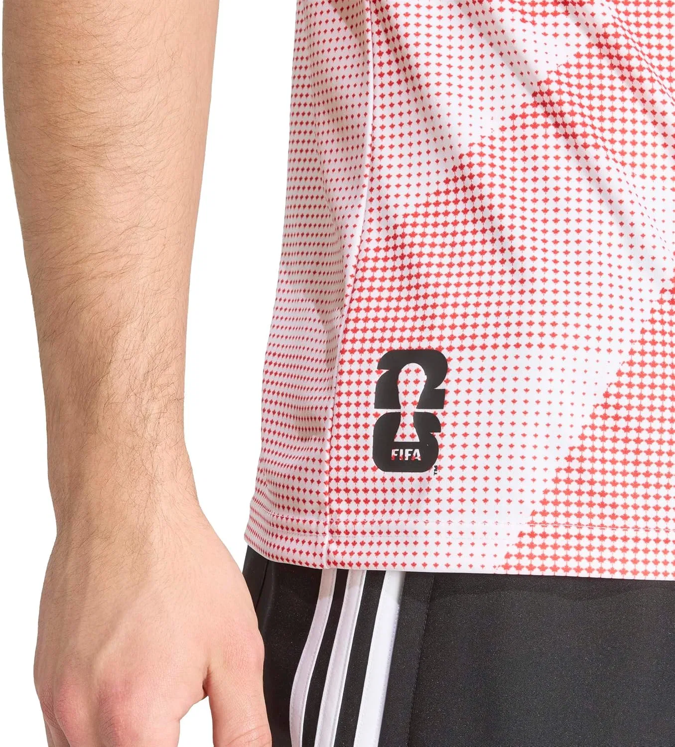 Футболка с символикой adidas, цвет White/Vivid Red/Canada — фото 4