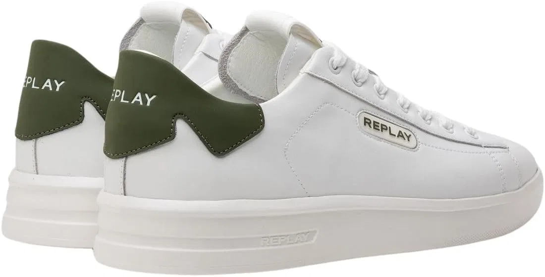 Мужские кроссовки REPLAY Gmz4o .000.c0005l, 071 White Green — фото 2