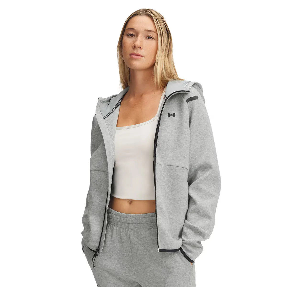 

Женская толстовка Unstoppable Fleece FZ Under Armour, зеленый
