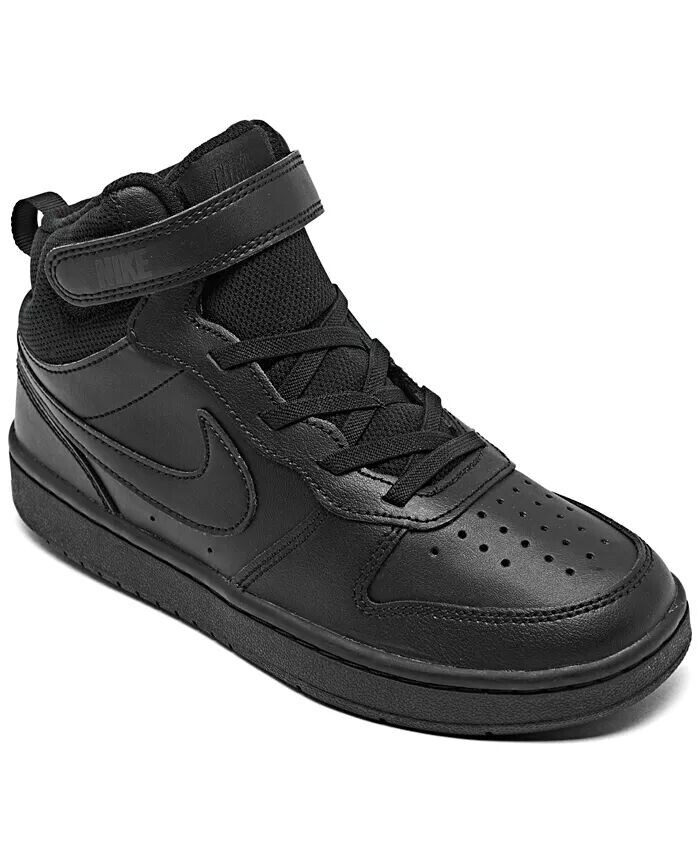 

Повседневные кроссовки на застежке Little Kids Court Borough Mid 2 от Finish Line Nike, черный