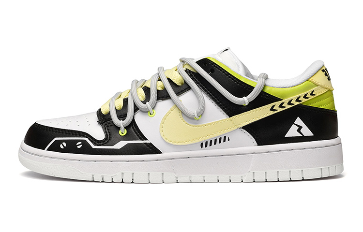 

Кроссовки Nike Dunk Skateboard Shoes Women's Low-Top Black White Yellow