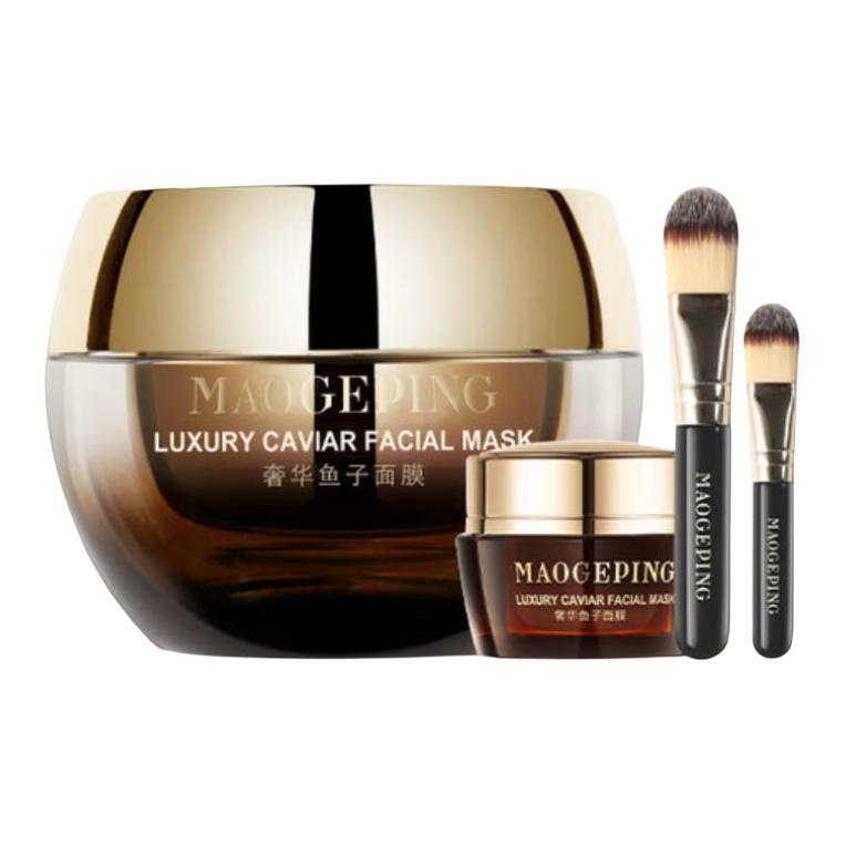 

Маска для лица Luxury Style Caviar для комбинированной кожи: осветление, увлажнение и питание MAOGEPING, Caviar Facial Mask 100g+15g+Includes Custom Facial Mask Brush*2