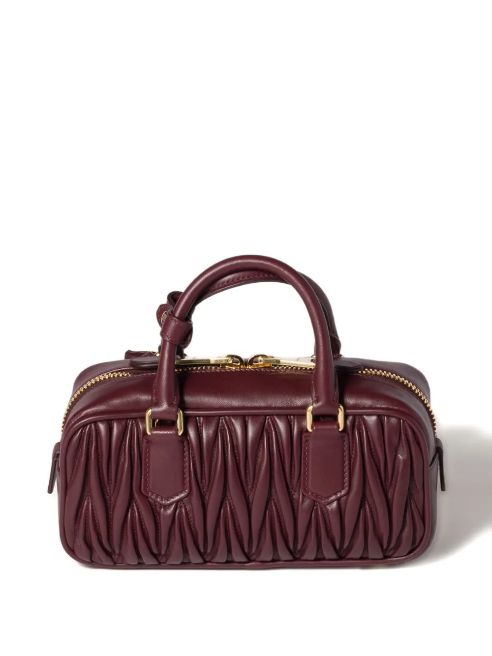 Сумка Arcadie из матовой наппированной кожи Miu Miu, красный — фото 4