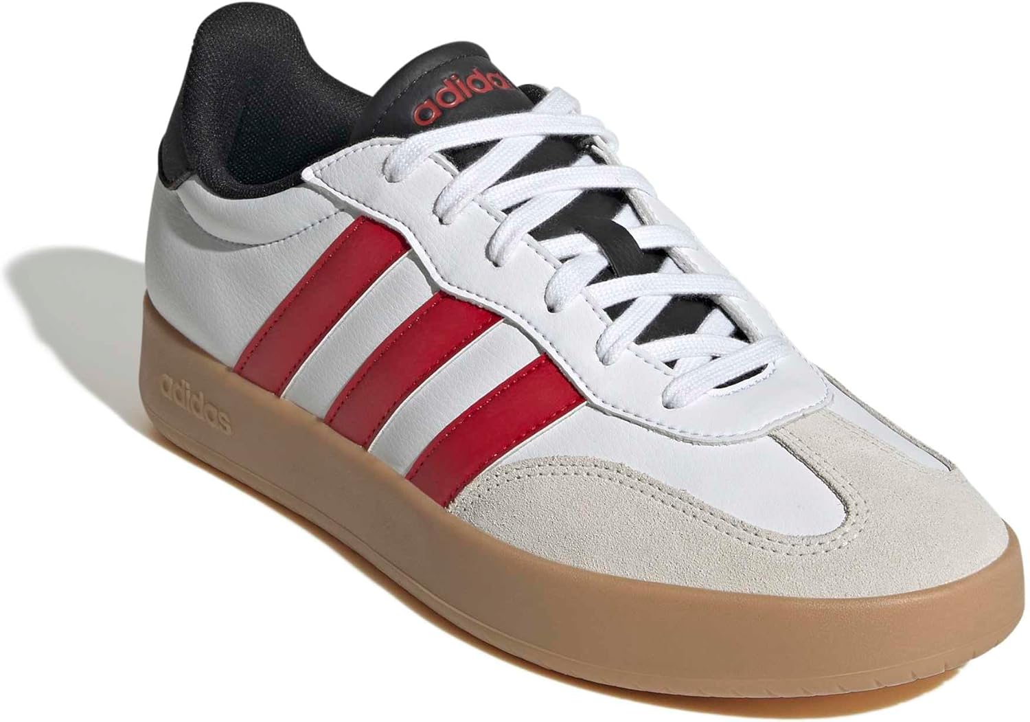 Мужские модные кроссовки Adidas Barreda, белый/черный/алый — фото 4