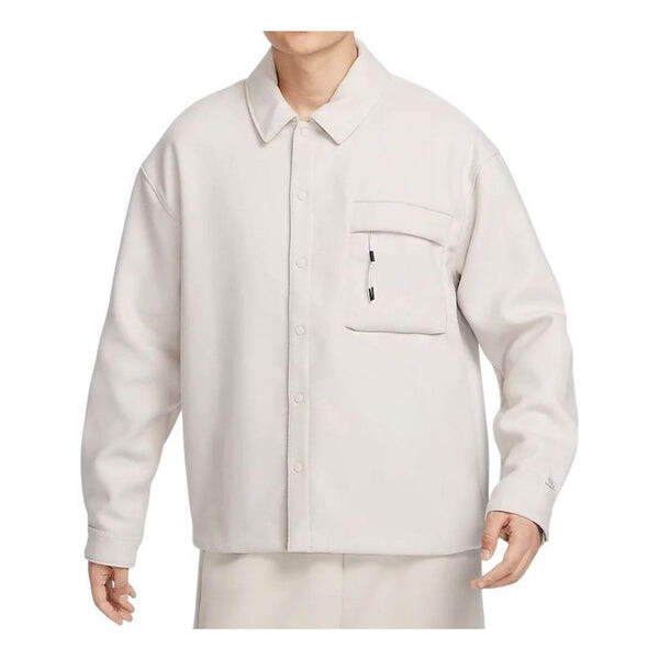 

Рубашка sportswear tech wool shirt 'grey' Nike, серый
