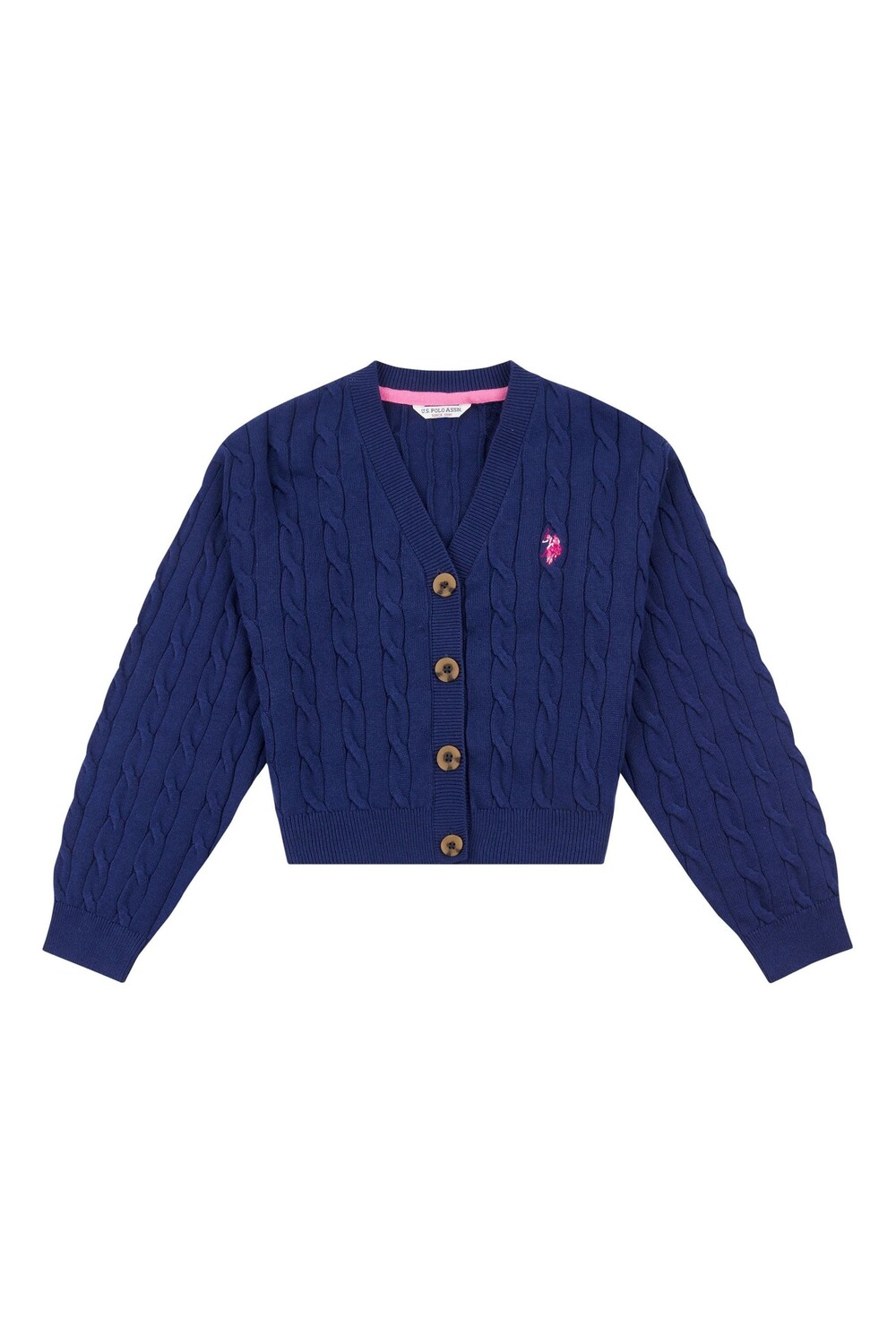 

Шорты-Кардиган косой вязки для девочки U.S. Polo Assn, синий