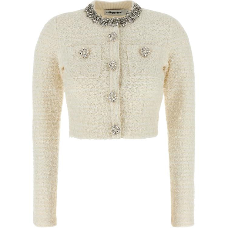 

Кардиган с декоративными пуговицами Self-portrait, айвори