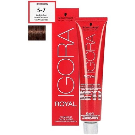 

Краска для волос Igora Royal, 60 мл, оттенок 5-7, светло-каштановый медный, Schwarzkopf