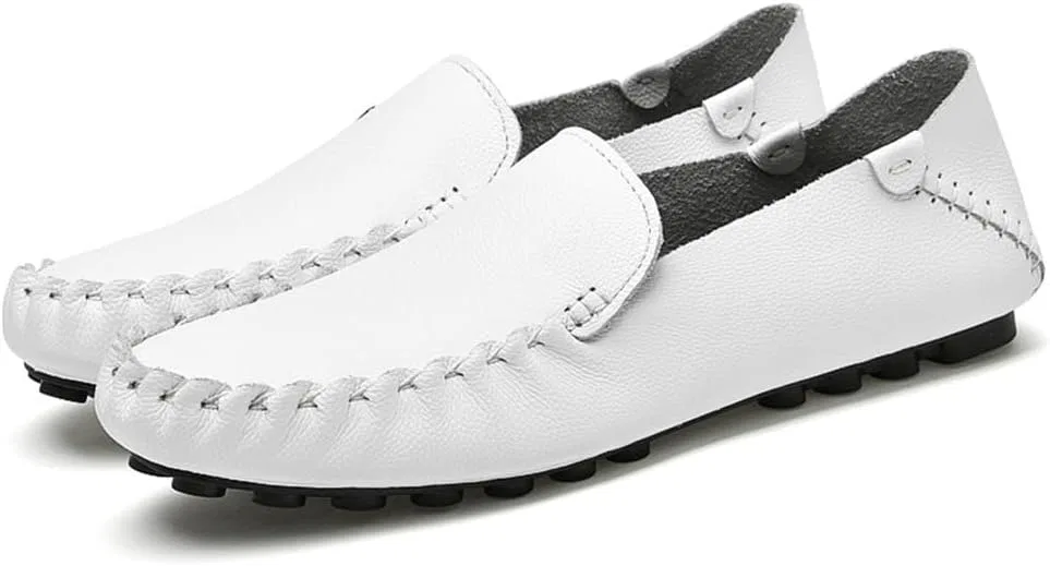 Мокасины Leather White DHFIRUFSHLO — фото 2