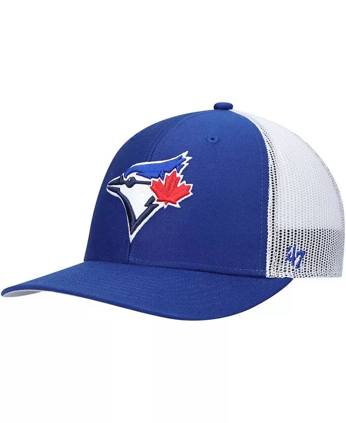 

Мужская королевская белая бейсболка Trucker Snapback с логотипом Toronto Blue Jays Primary '47 Brand