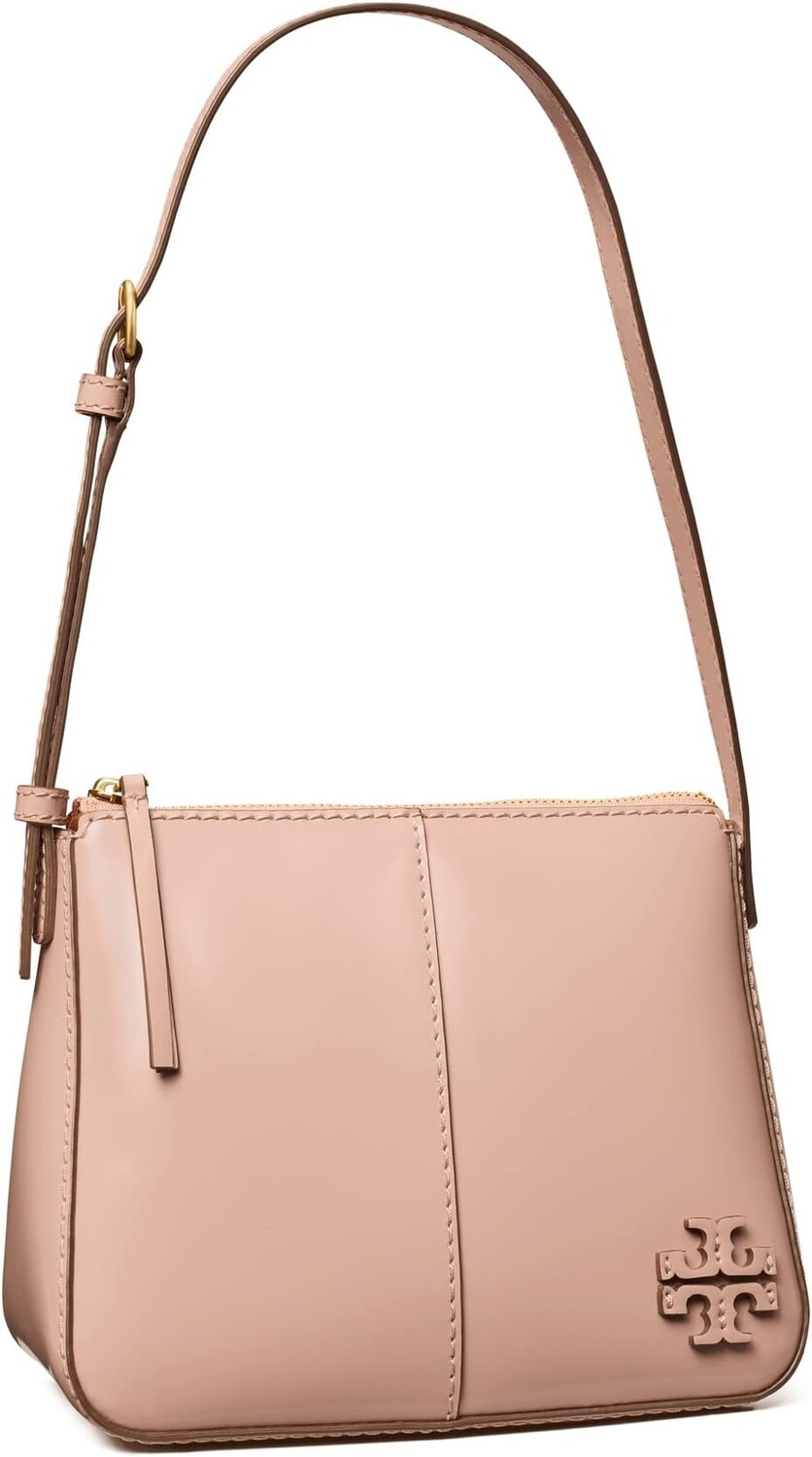 

Сумка через плечо Tory Burch McGraw Spazzolato Boxy Shoulder Bag, цвет Devon Sand