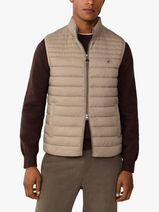 

Ультралегкий стеганый жилет с кассетным наполнителем Hackett London, Putty Beige