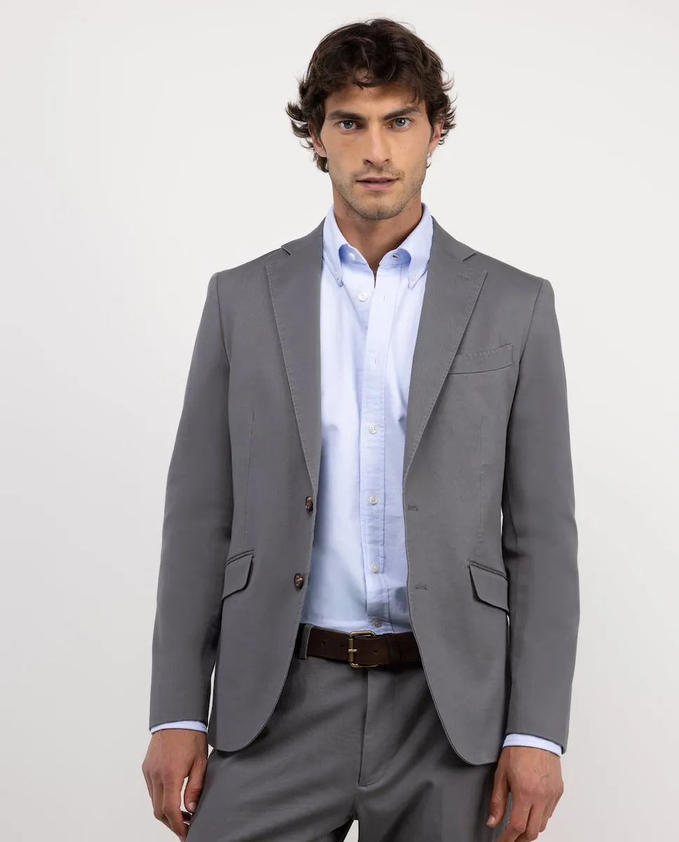 

Мужской скоординированный вываренный пиджак El Ganso, серый