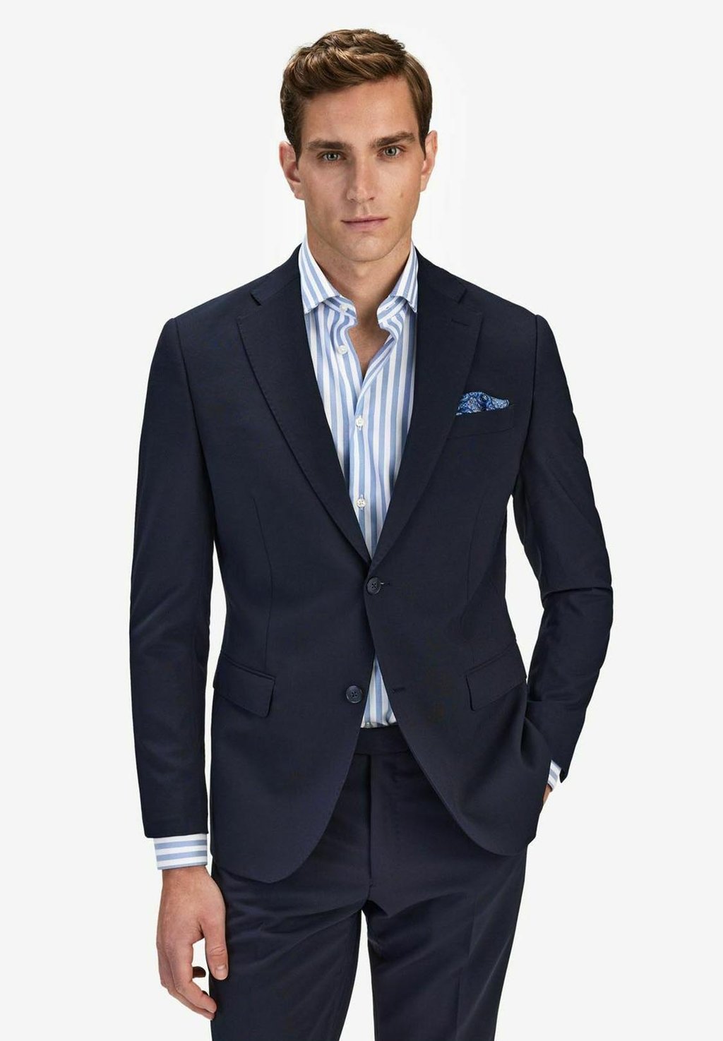 

Официальная рубашка CLASSIC BUTTON UP John Henric, синий