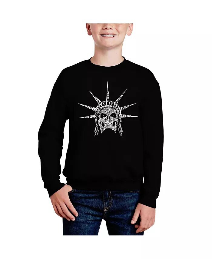 

Freedom Skull — толстовка с круглым вырезом Big Boy's Word Art La Pop Art, черный