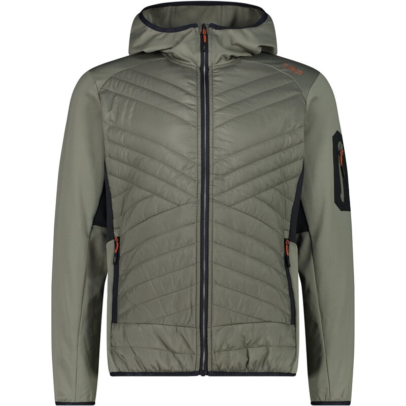 

Толстовка с капюшоном, мужская гибридная куртка с фиксированным капюшоном Cmp, цвет sage