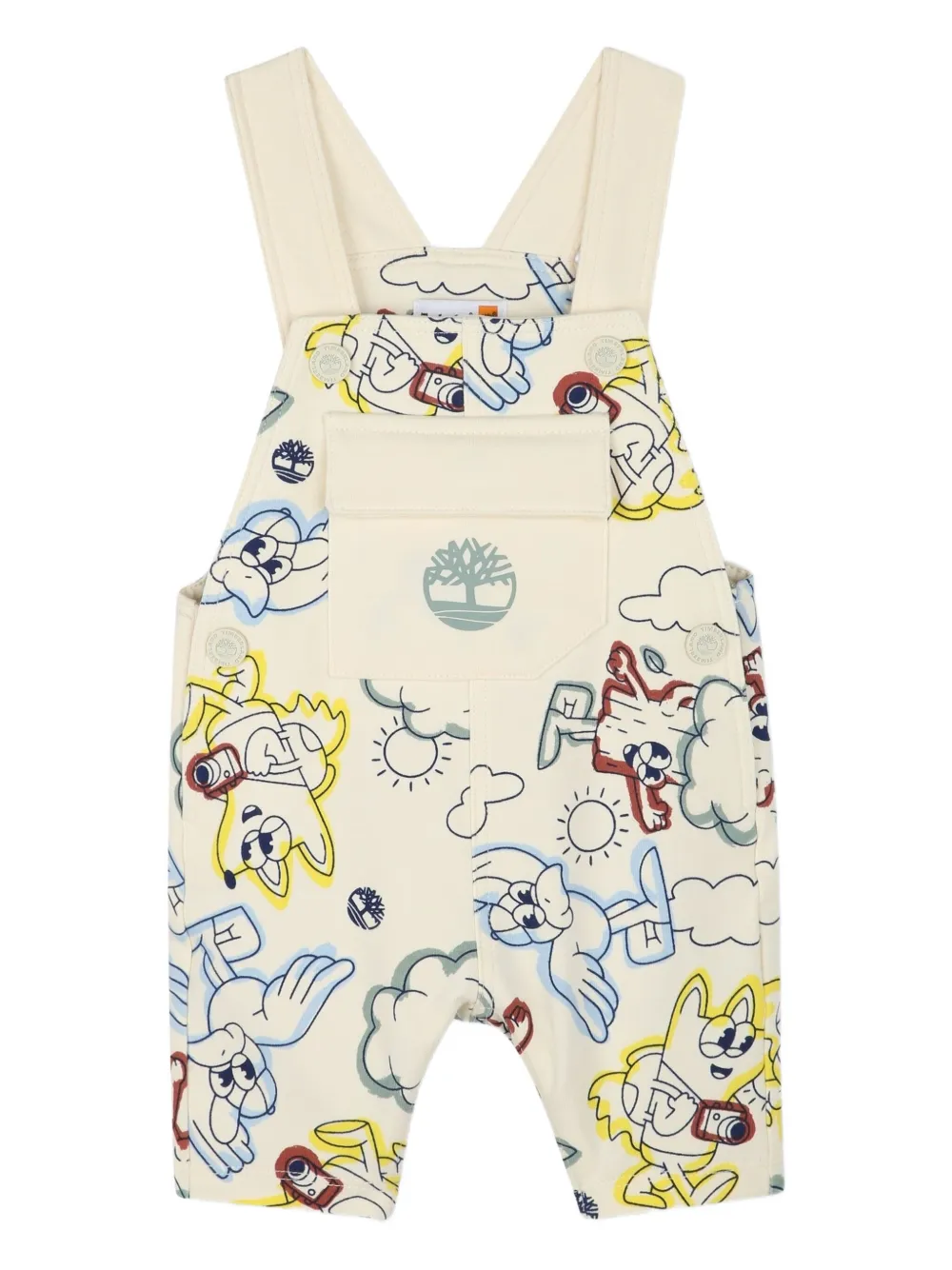 

Комбинезон с принтом Timberland Kids, бежевый