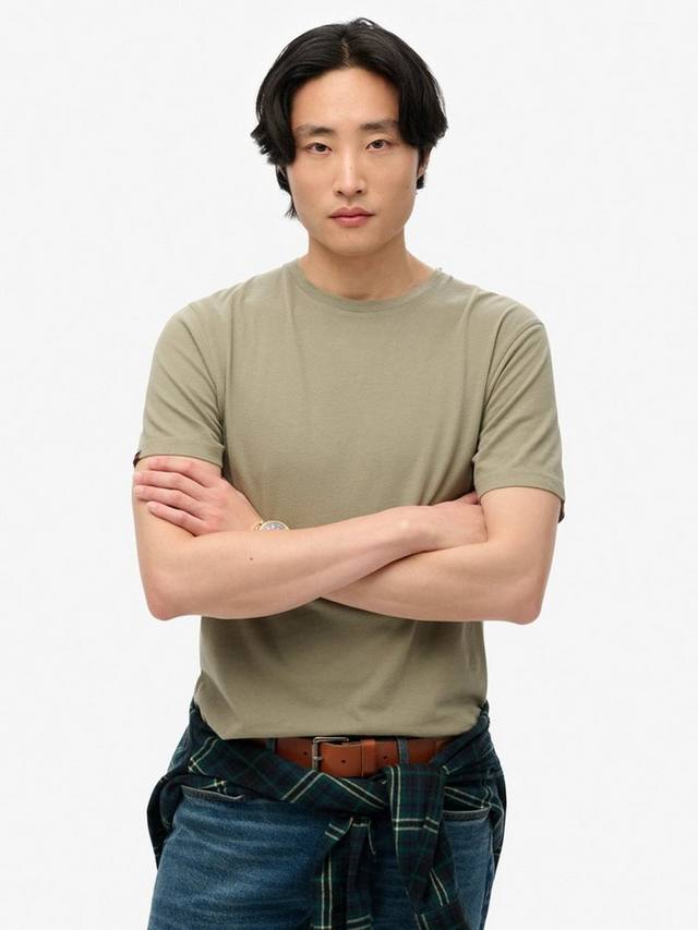 

Классическая хлопковая футболка Essential Superdry, Light Khaki Green