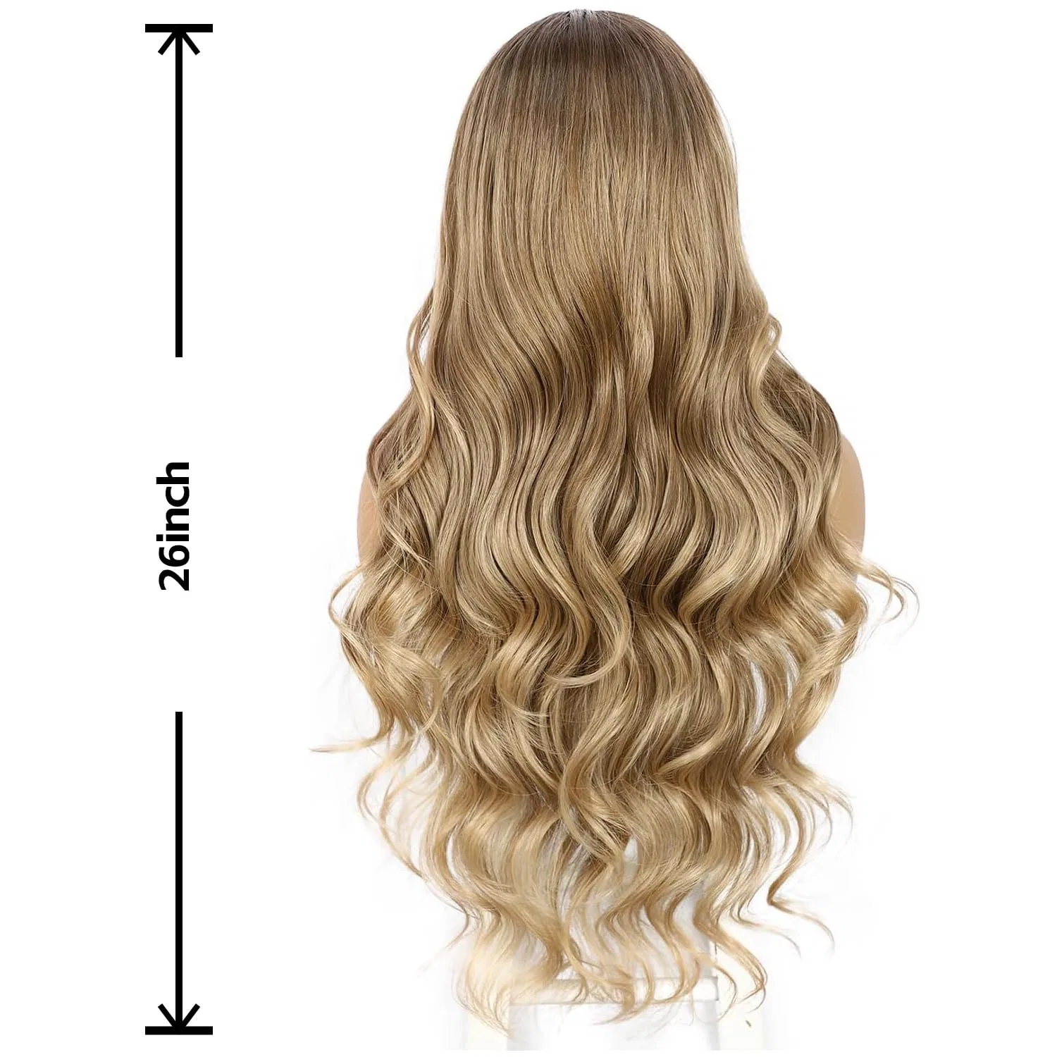Женский парик «Lace Front Ombre Blonde Body Wave Balayage» 26 дюймов от Sapphirewigs Sapphirewigs, Blonde With Ash Blonde Tips — фото 3