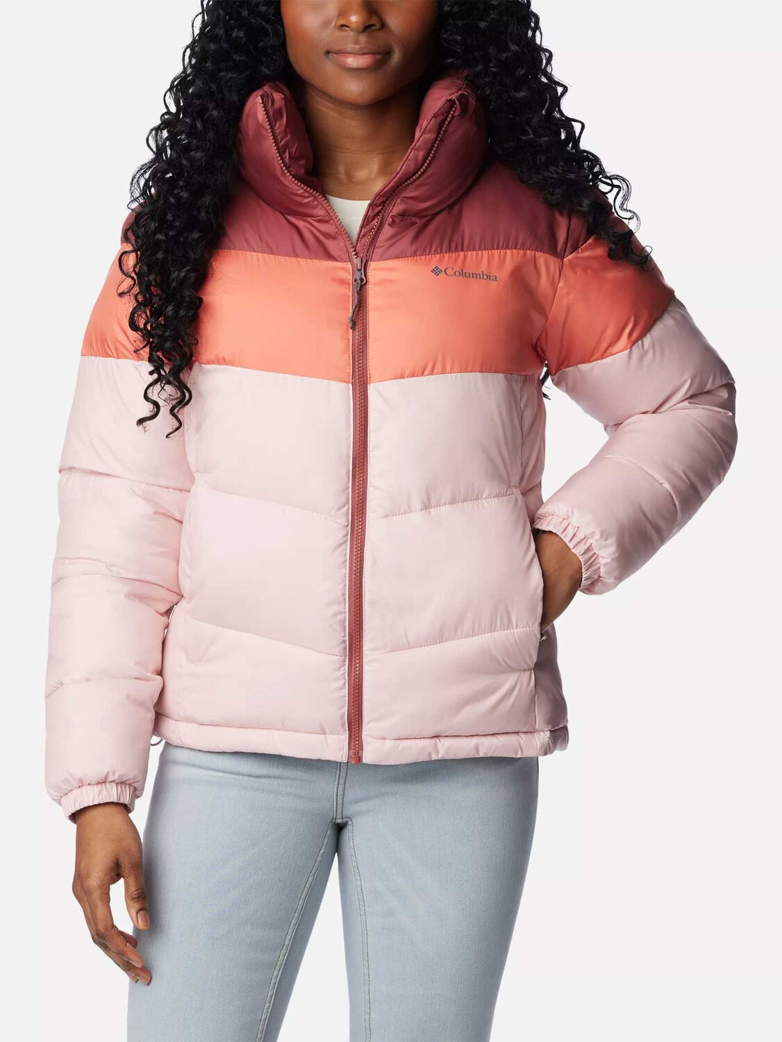 

Куртка Columbia Puffect Color Blocked, розовый