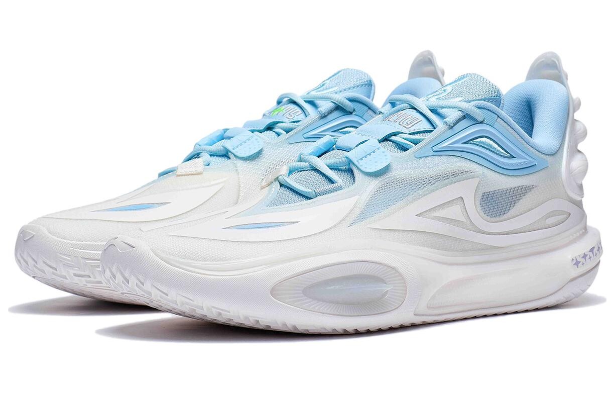 Кроссовки Li Ning Lining City 11 V2 Basketball, белый/голубой — фото 3