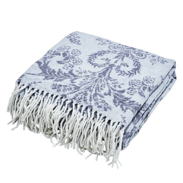 

Плед twentyfour Dougy, 200 см цвет grau/blau