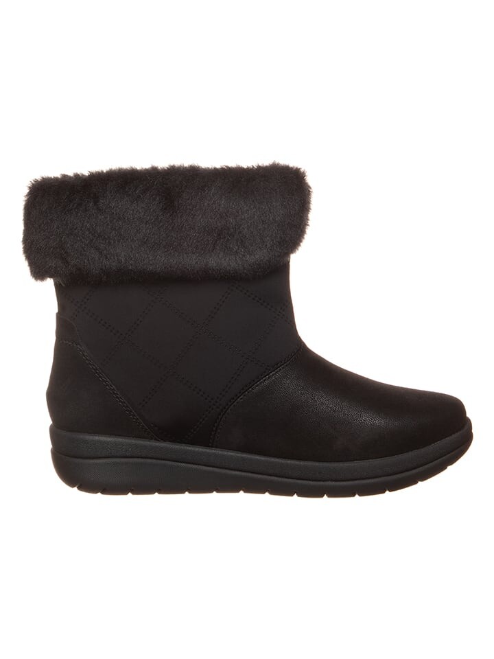 Полусапоги женские Clarks Cabrini Reef с меховой отделкой, черный — фото 2
