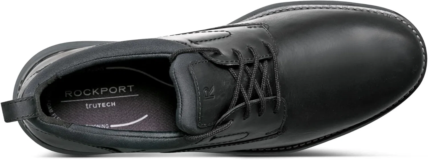 Мужские туфли Rockport Lukah Oxford, Black Leather — фото 3